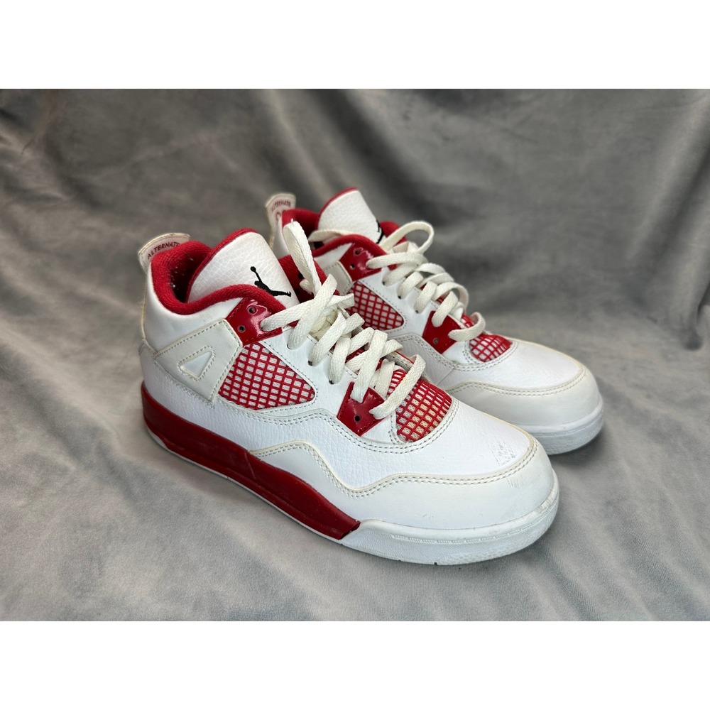 Jordan 4 Retro Alternate 8 GS Boy's Size 6Y  Sneakers White Red‎